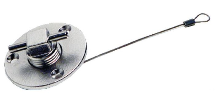 Cливная Пробка со страхующим тросиком, диаметр 29 мм, нержавеющая сталь