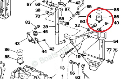 0332610, РЕЗИНОВАЯ ПОДУШКА, Корпус, Ручной Стартер 0332610, РЕЗИНОВАЯ ПОДУШКА, Корпус, Ручной Стартер